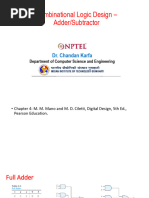 Combinational Logic Design - Adder/Subtractor: Dr. Chandan Karfa