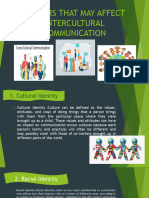 Factors That May Affect Intercultural Communication 1