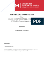 Contabilidad Administrativa: Unidad 1 Análisis Comportamiento Del Consumidor ACTIVIDAD 4 - Proyecto Integrador Etapa 1