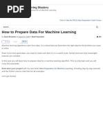 How To Prepare Data For Machine Learning