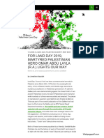 For Land Day 2019, Martyred Palestinian Hero Omar Abou Layla (R.a.) Lights Our Way