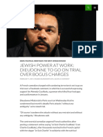 Jewish Power at Work Dieudonne To Go On Trial Over Bogus Charges