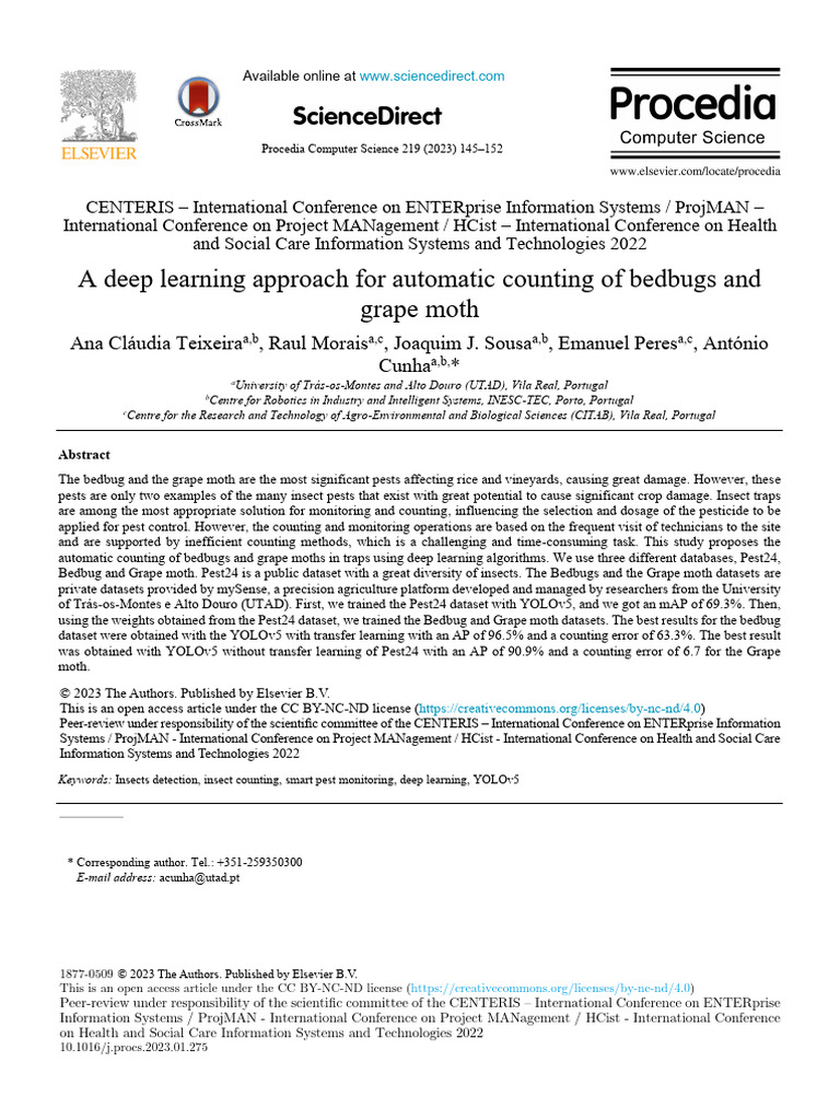 Deep Learning for Pest Counting | PDF