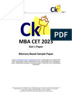 MBA CET 2023 Slot 1 Question Paper With Solutions2
