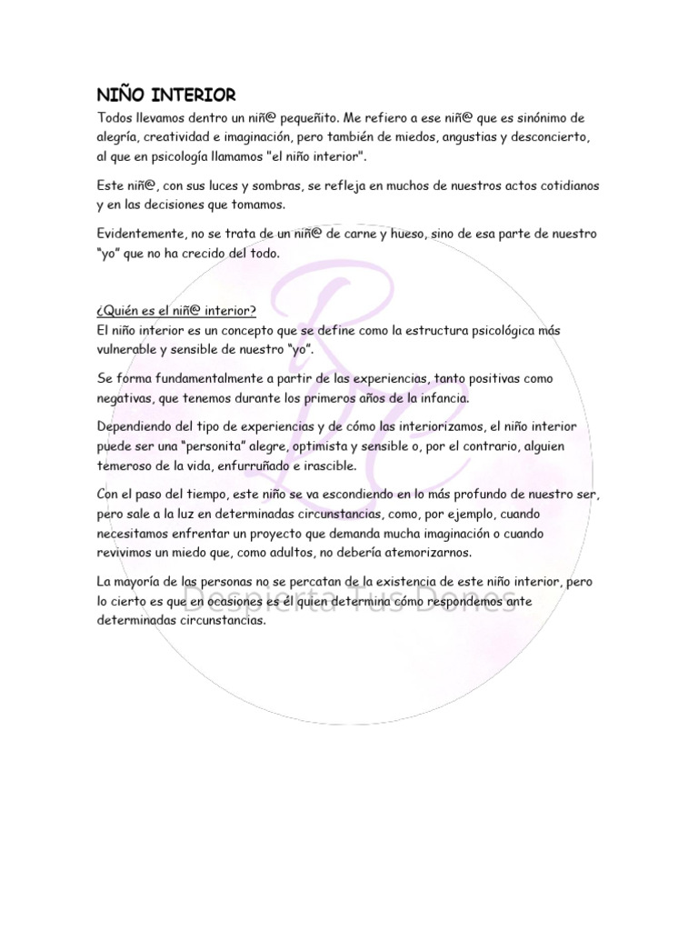 2 - Niño Interior | PDF