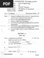 Mechanics of Structures 4th Sem 2023