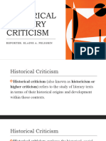 Historical Literary Criticism
