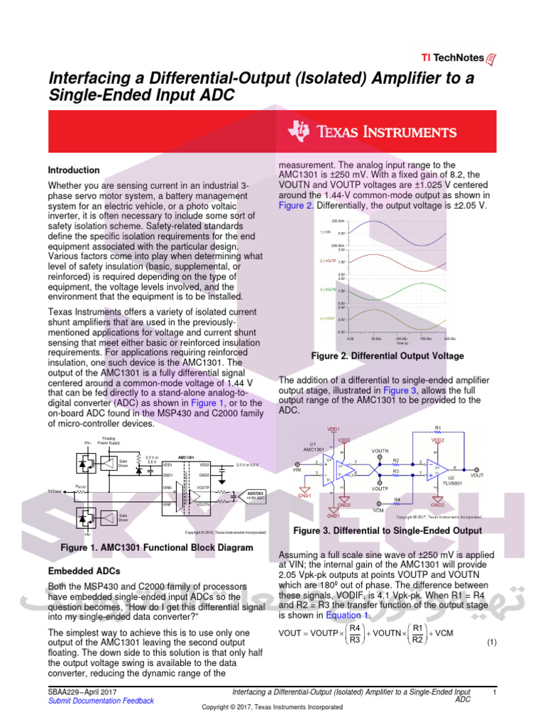 765 - AMC1200Interfacing A Differential Output | PDF | Analog To ...
