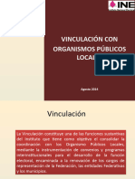 Vinculación Con Organismos Públicos Locales: Agosto 2014