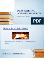 PLAYWRITING AND DRAMATURGY - Sppech and Arts Report