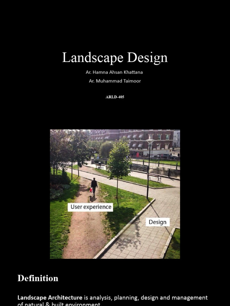 Lecture 1 Landscape Design - Hamna | PDF | Landscape | Design