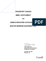 Transport Canada Mmel Supplement TO AIRBUS INDUSTRIE A319/A320/A321 Master Minimum Equipment List