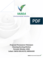 Proposal Penawaran Air Duct Cleaning Untuk Kitchen Oleh PT. Varda Lumbung Berkat Oktober 2020