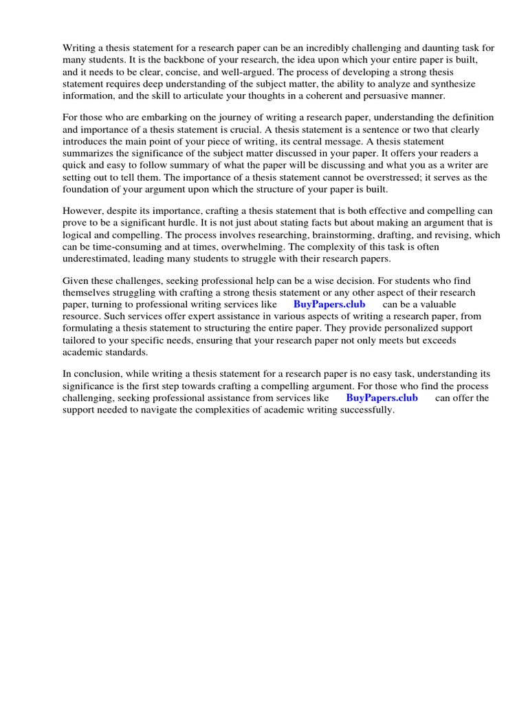 Definition of thesis statement in a research paper pdf thesis essays