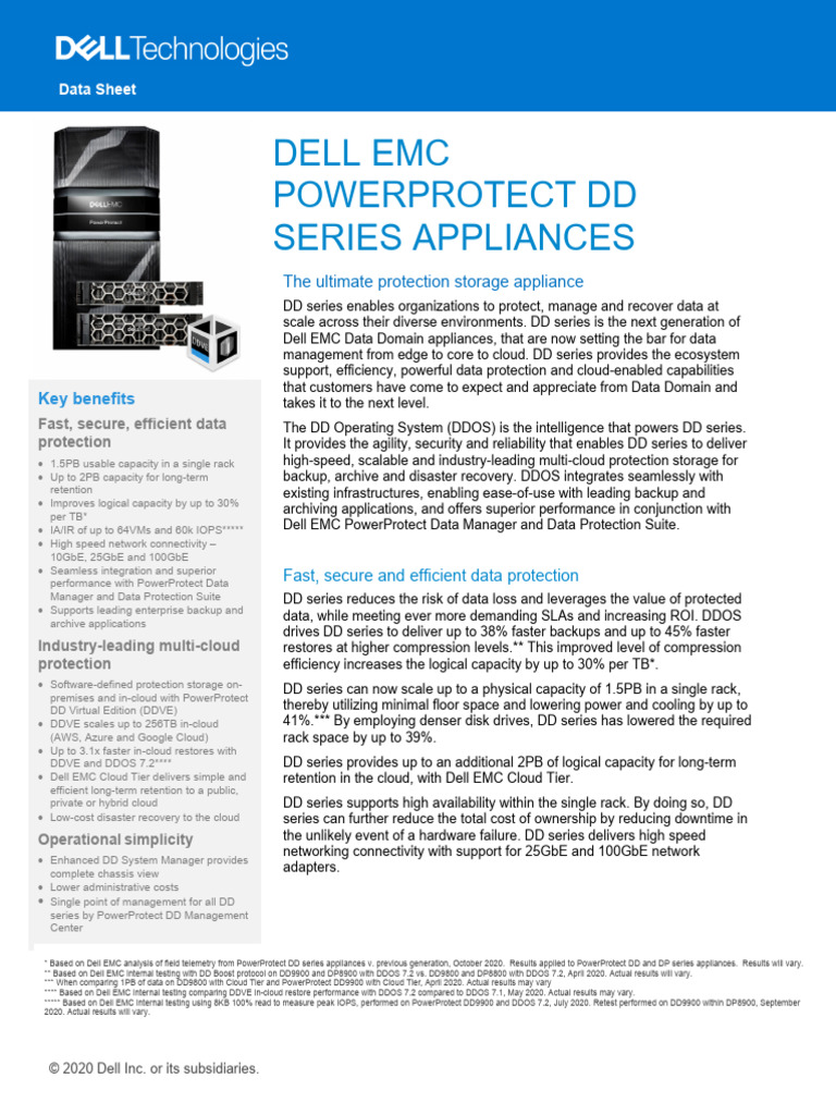 Dell EMC PowerProtect DD Series Overview | PDF | Cloud Computing | Backup