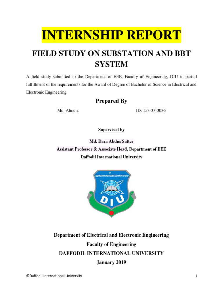 Internship Report on 500KVA Substation | PDF | Transformer | Electronics