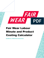 Cost - Guidance For Use of The Fair Wear Labour and Minute and Product Costing Calculator Final