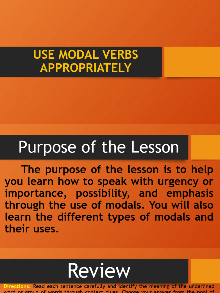 Using Modal Verbs Effectively | PDF | Adverb | Verb