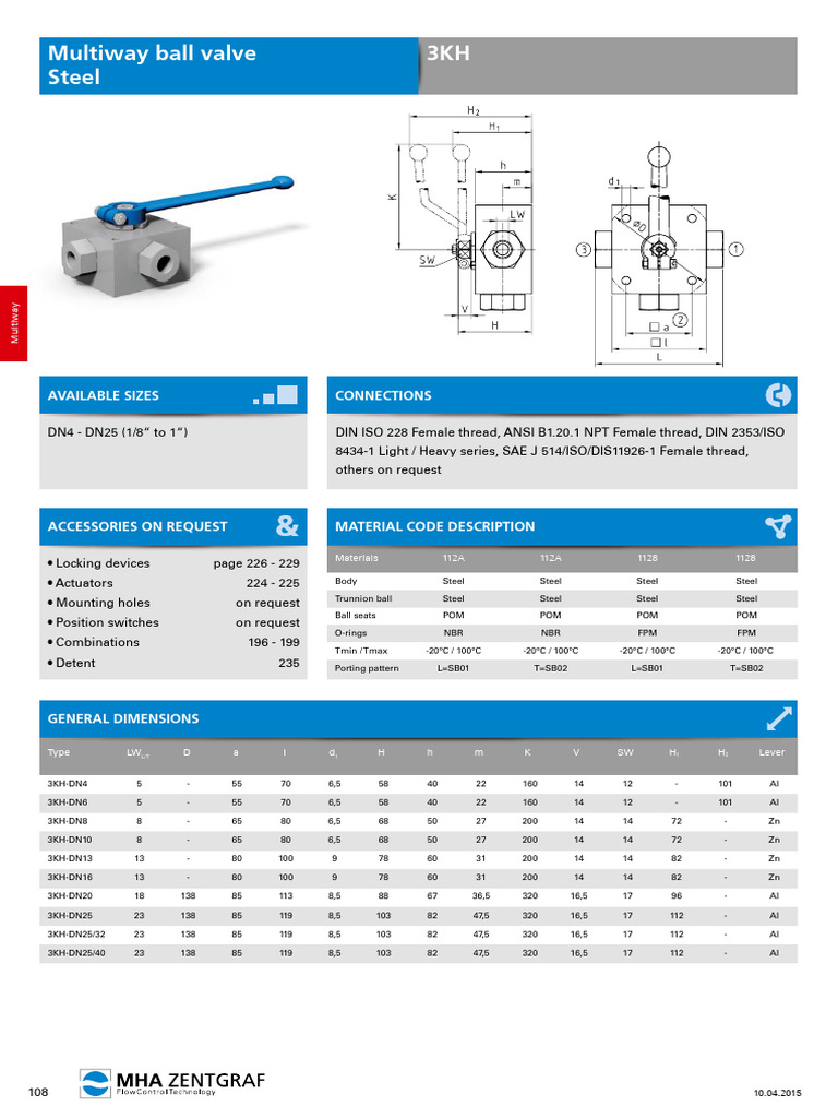 Multiway Ball Valve Specifications | PDF | Pipe (Fluid Conveyance) | Valve