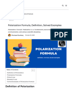 Polarization Formula, Definition, Solved Examples