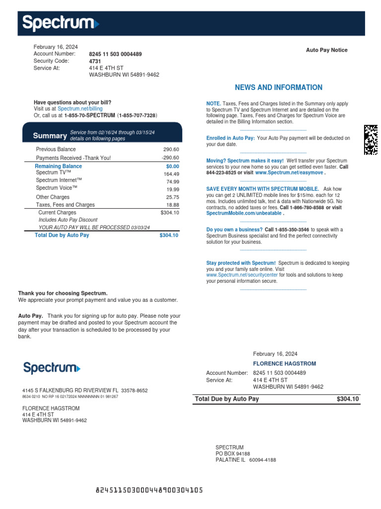 News and Information: 8245 11 503 0004489 4731 Auto Pay Notice | PDF ...