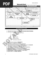 Microsoft Excel Notes