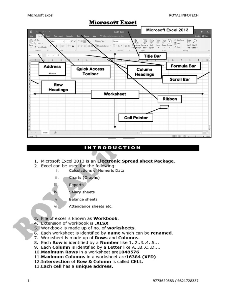 Microsoft excel notes pdf microsoft excel computer programming
