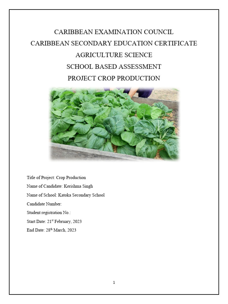 Kareshma Singh Crop Sba | PDF | Manure | Fertilizer