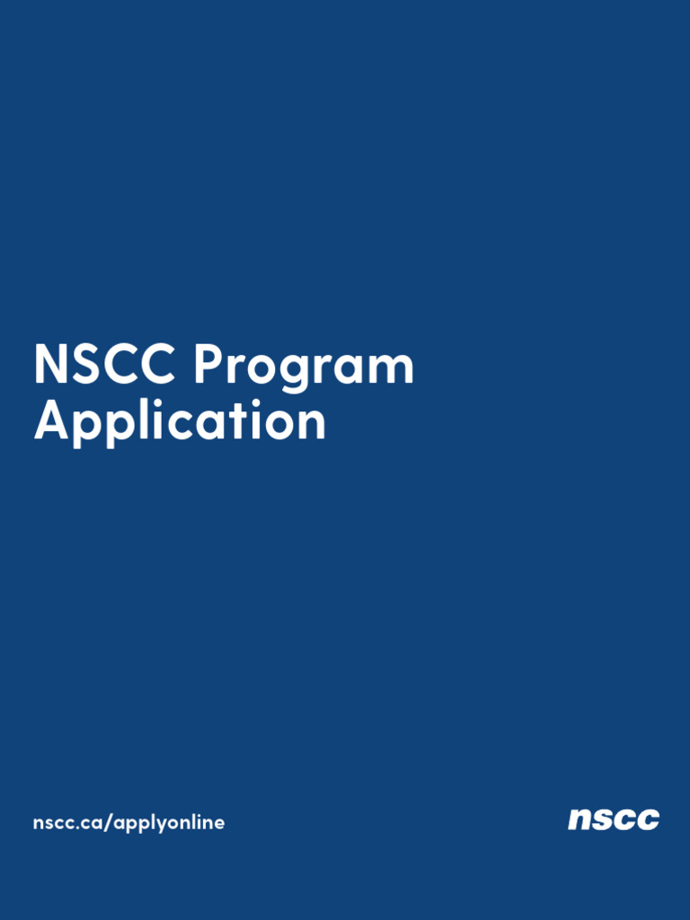 NSCC Application | PDF