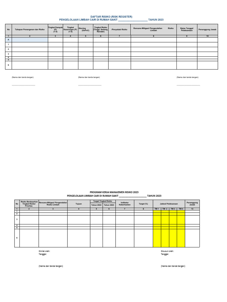 Lembar Tugas_risk Register | PDF