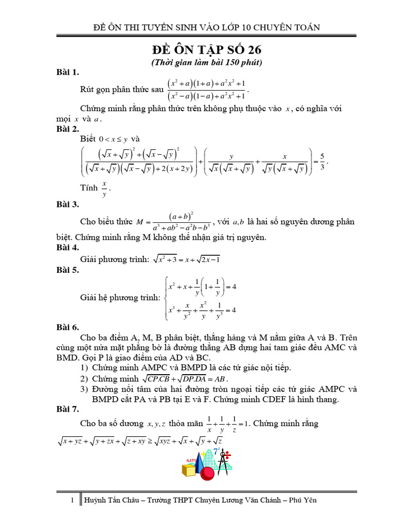 Chuyen Toán de So 26 | PDF