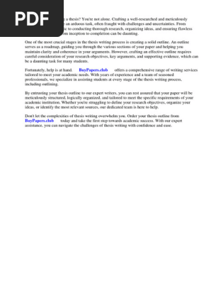Outline Research Paper Sample