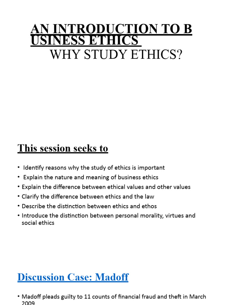 AN INTRODUCTION TO BUSINESS ETHICS | PDF | Reason | Business Ethics
