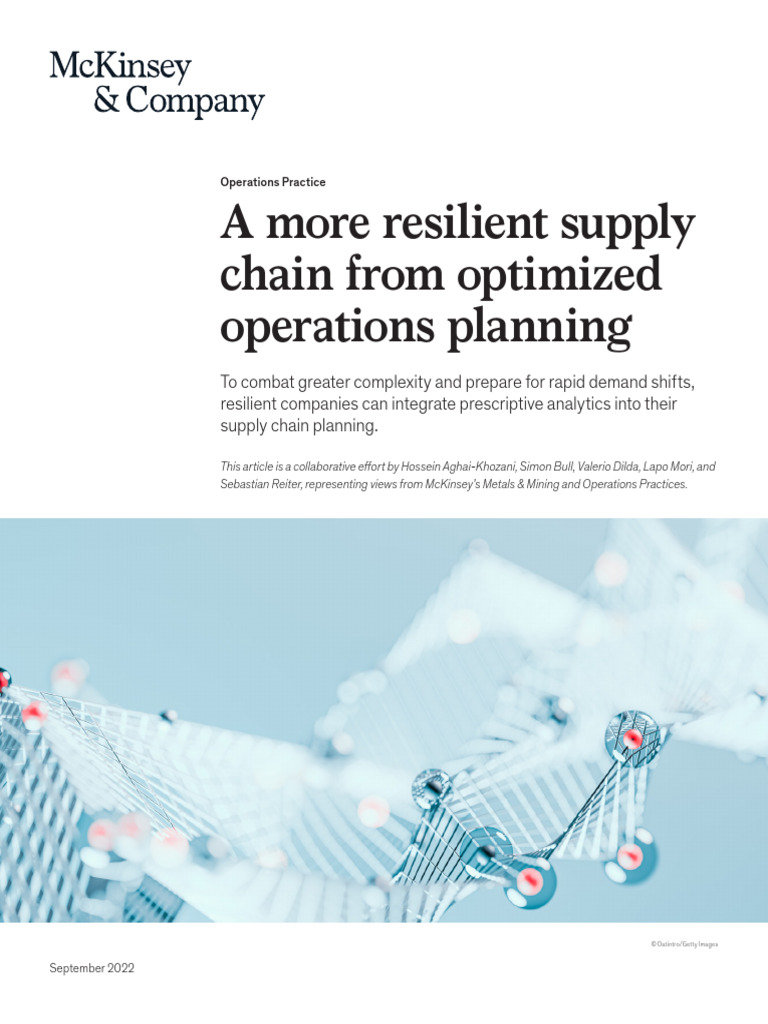 Optimizing Supply Chain Resilience | PDF | Analytics | Supply Chain