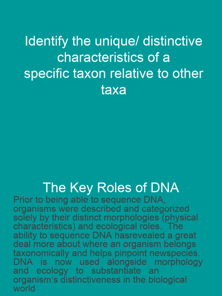 DNA's Role in Taxonomy and Classification | PDF | Dna | Archaea