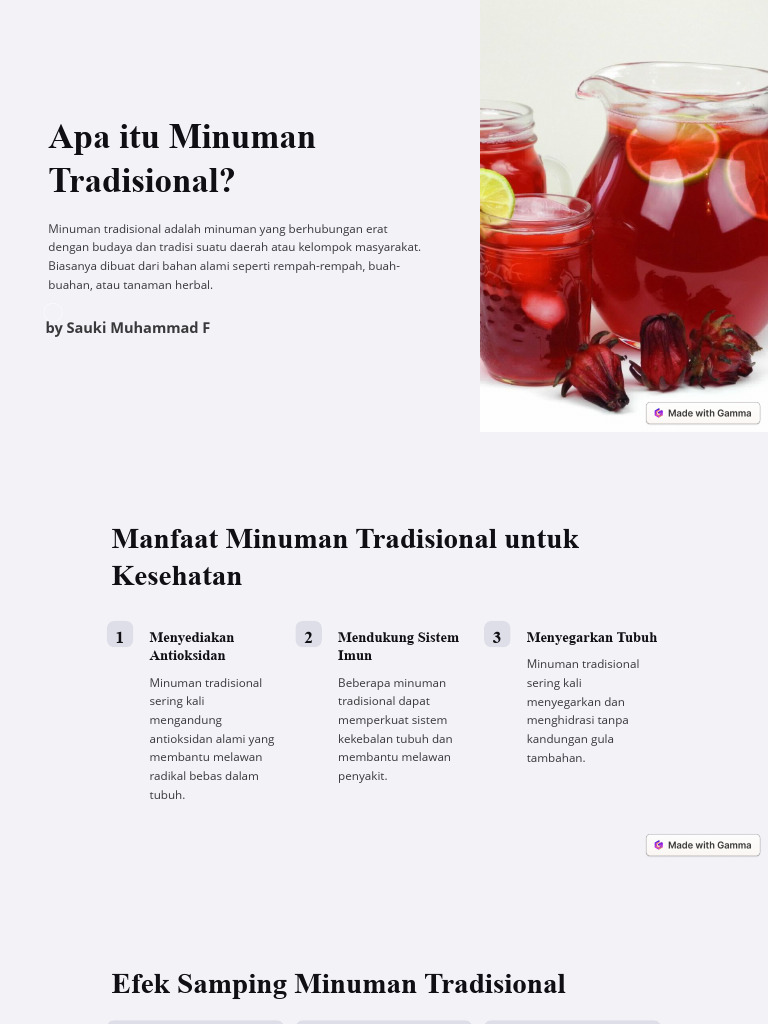 Apa Itu Minuman Tradisional | PDF