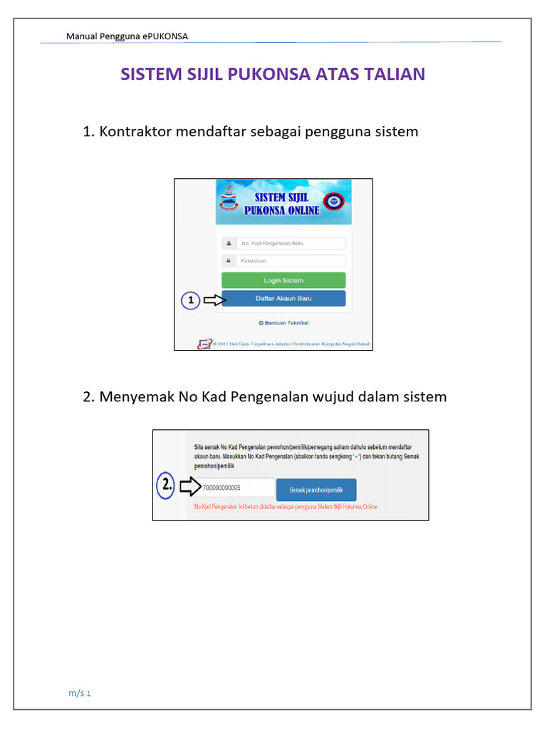 Panduan ePUKONSA Online | PDF