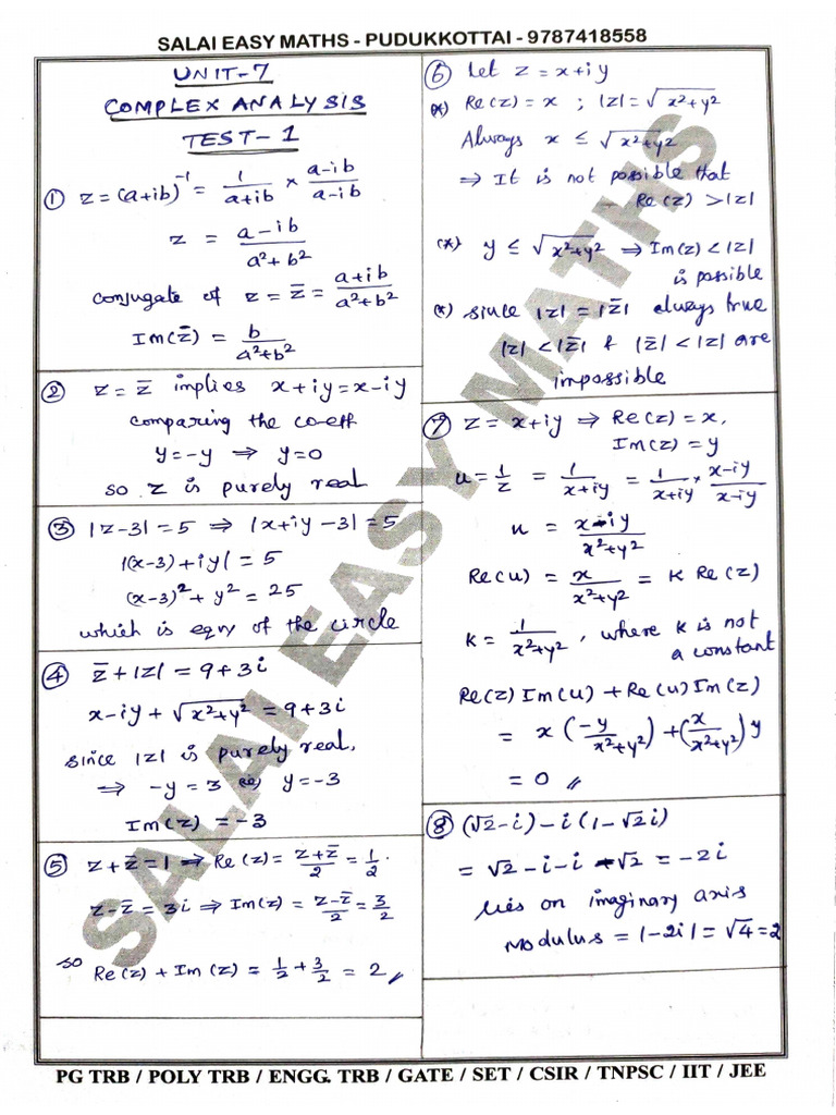 Unit 7 - Test 1 - Solution | PDF