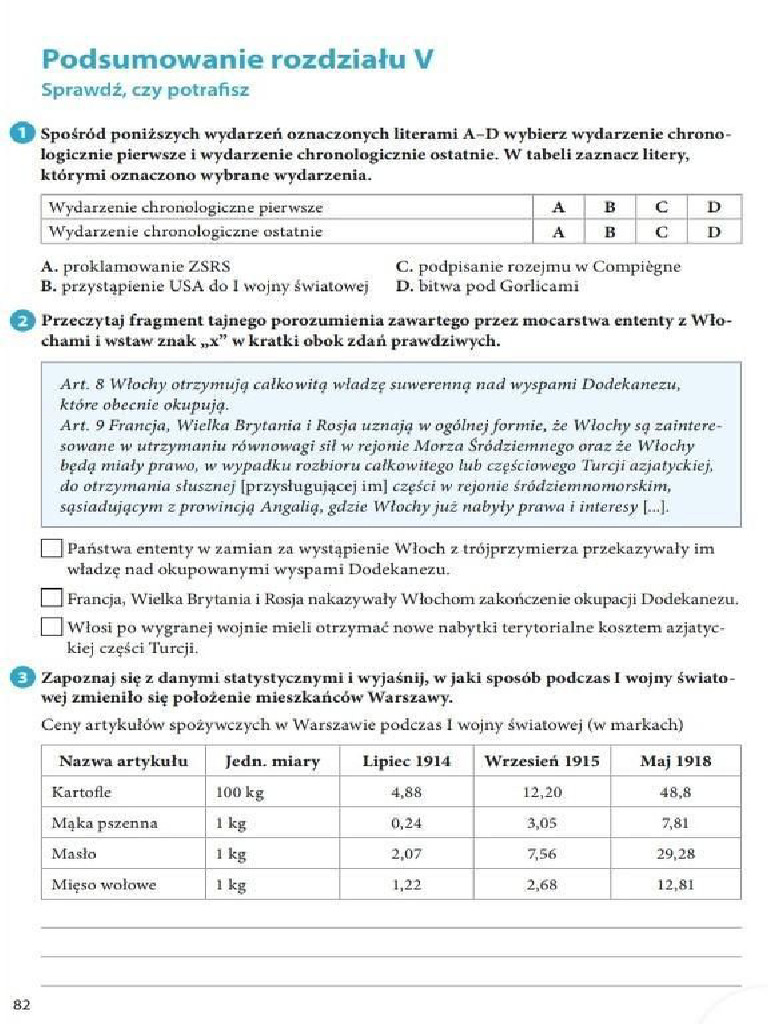 Quiz Z Historii Klasa 5 Sprawdzian Historia Klasa 5 | PDF