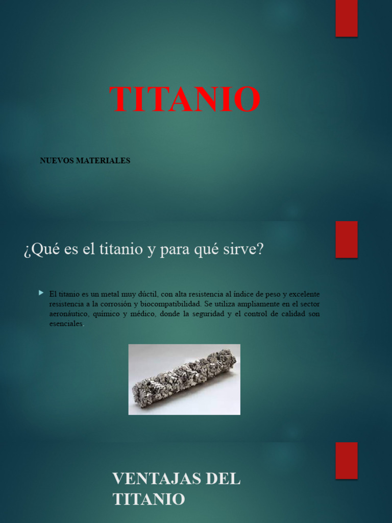 Ventajas y usos del titanio | PDF