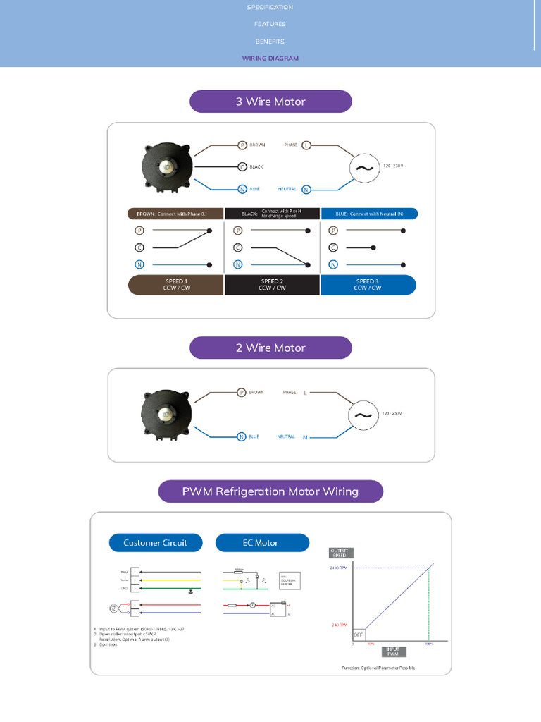 4-Wire AC Motor Wiring Guide | PDF