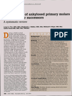 Management of Ankylosed Primary Molars With Premolar Successors A Systematic Review