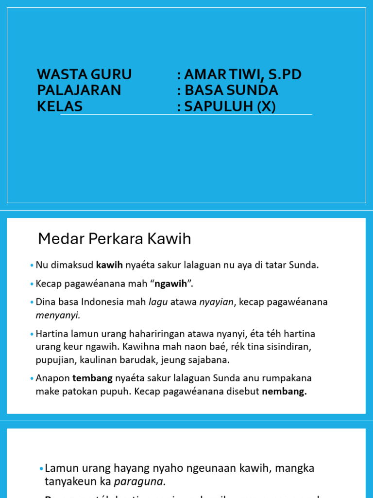 Basa Sunda | PDF