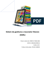 Sistem de Gestiune A Resurselor Literare - SGRL