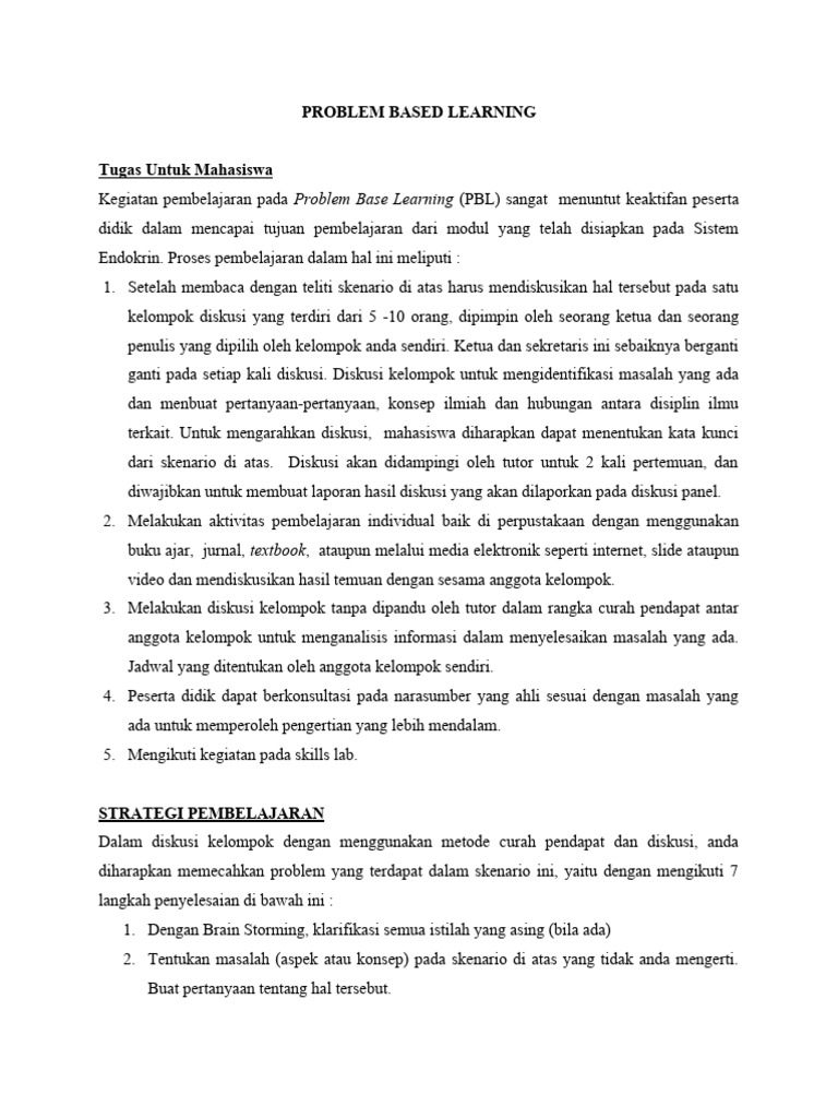 Problem Based Learning | PDF
