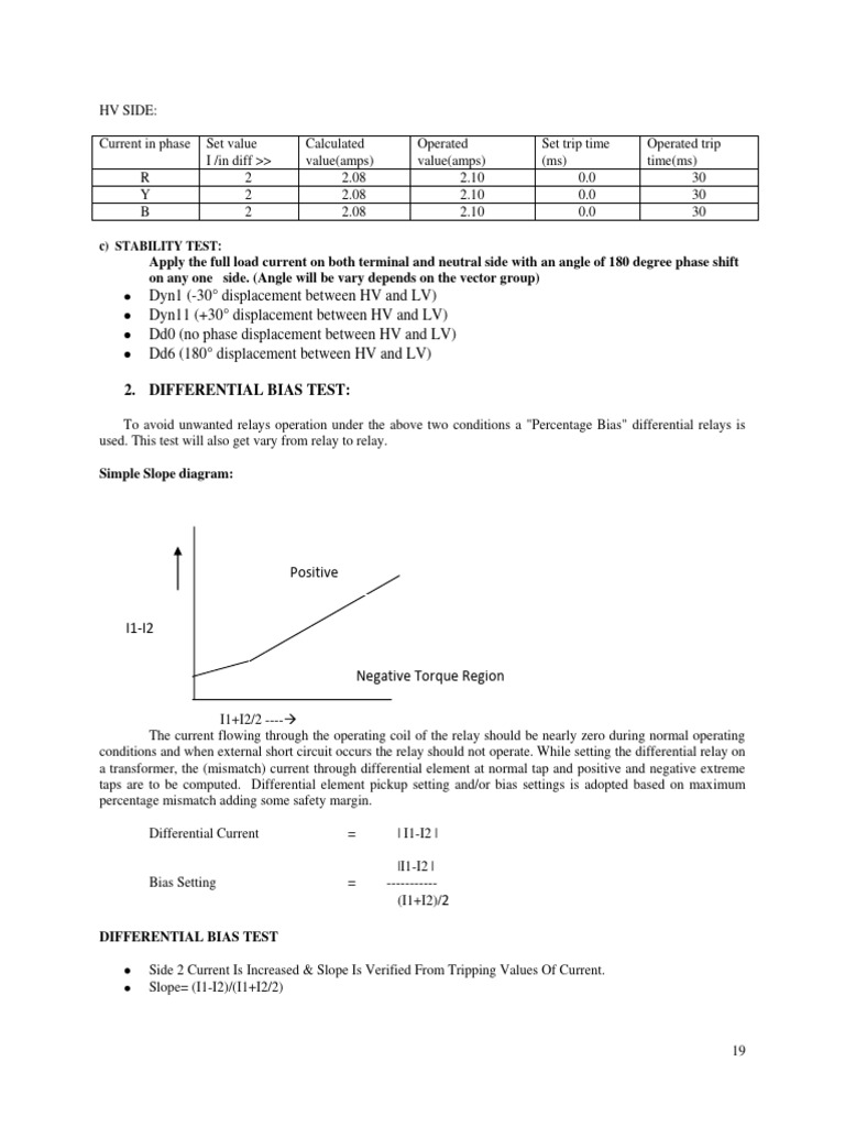 Transformer Relay Testing Procedures | PDF | Relay | Transformer