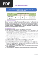 Physics Honors Sem 4 Syllabus - Delhi University