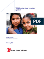 Assessment of Child Sensitive Social Protection' Approach in Bangladesh.