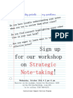 Note-Taking WKSHP Flyer