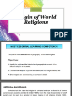 Origin of World Religions Students Guide